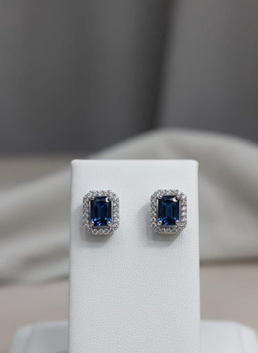 925 Silver Blue Gleam Earrings